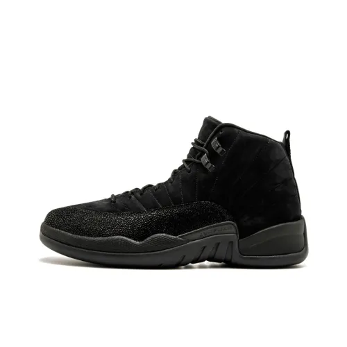 Jordan Air Jordan 12 Retro OVO Черный Высокий Топ Винтажные Баскетбольные Кроссовки Мужские Черные Выпуск 2017 года