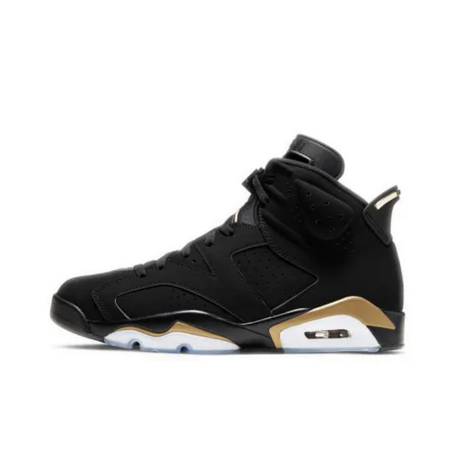 Jordan Air Jordan 6 Dmp MID Топ Винтажные баскетбольные кроссовки Мужской Черный Золотой