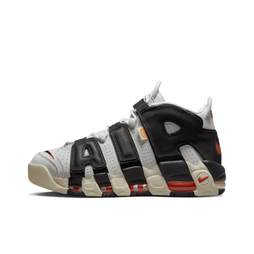 Nike Air More Uptempo Hoops Mid Топ Винтажные Баскетбольные Кроссовки Мужские Серый Черный