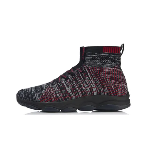 Подкладка Wujie High Top Винтажные Баскетбольные Кроссовки Мужские Черные