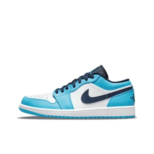 Jordan Air Jordan 1 Low 'UNC' Low Топ Винтажные баскетбольные кроссовки Мужской Каролина Синий