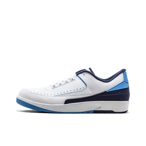 Jordan Air Jordan 2 Retro Low University Blue Low Top Vintage Баскетбольные Кроссовки Мужские Белые 2016 Edition