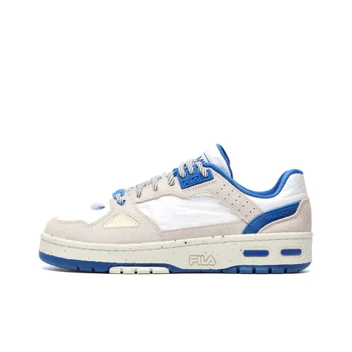 MARCELO BURLON COUNTY OF MILAN x FILA FUSION Burlon Teratach Low Топ Винтажные баскетбольные кроссовки Женские Сине-белый