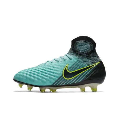 Nike Magista Obra 2 FG Твердый Грунт Амортизаторы Ударопрочный Противоскользящий Аbrasion Resistant Футбольные бутсы Мужской Синий Черный