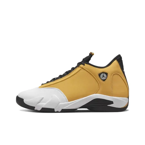 Jordan Air Jordan 14 Retro 'Ginger' Low Top Винтажные баскетбольные кроссовки Мужские Черный Белый Желтый