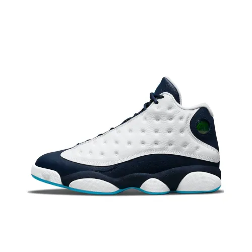 Jordan Air Jordan 13 Retro 'Обсидиан' MID Топ Винтажные баскетбольные кроссовки Мужской Белый Синий Обсидиан