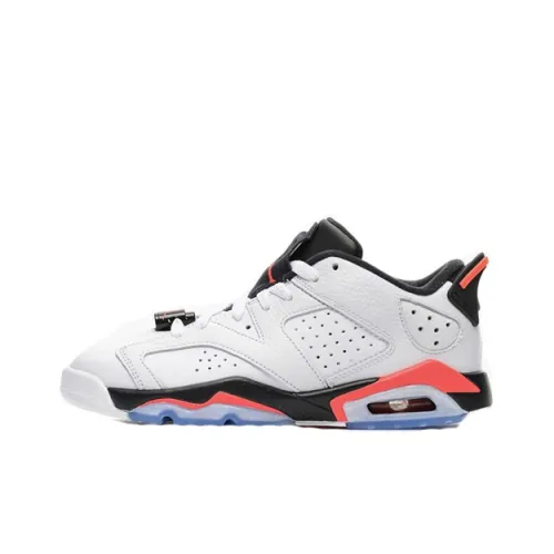 Jordan Air Jordan 6 Low Non Bottom Slip Легкий Low Top Винтажные баскетбольные кроссовки Унисекс Белый Черный Красный