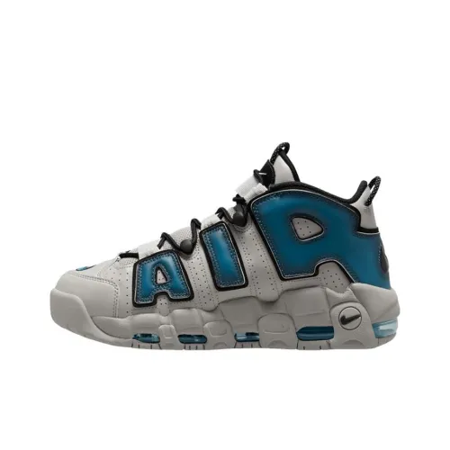 Nike Air More Uptempo MID Топ Винтажные Баскетбольные Кроссовки Унисекс Белый Синий