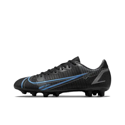 Nike Mercurial Vapor 14 HG Твердый Ground Shock Absorbers Slip Resistant Abrasion Resistant Футбольные бутсы Мужской Черный Синий