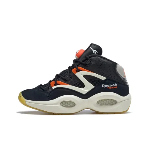 Reebok Question PUMP Топ Винтажные баскетбольные кроссовки Unisex Черный Белый