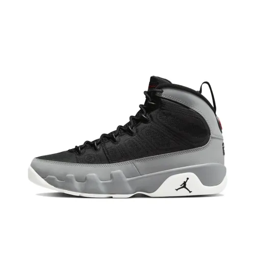 Jordan Air Jordan 9 Retro Particle GREY High Top Винтажные баскетбольные кроссовки Мужские Черные Серые