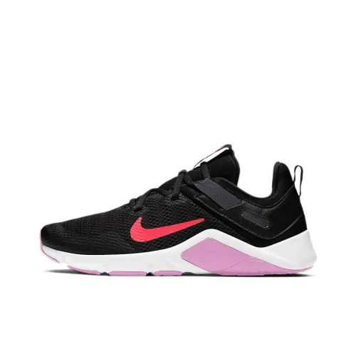 Nike Legend Essential Shock Absorbers Slip-Resistant Low-Top Training Shoes Women's Black Pink
