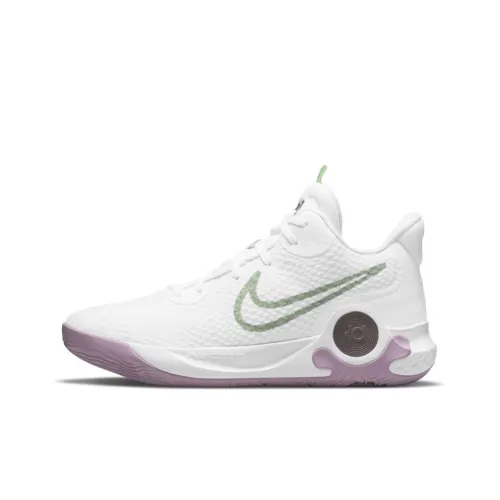 nike KD Trey 5 IX MID Топ Винтажные баскетбольные кроссовки Унисекс Белый фиолетовый Азиатская версия