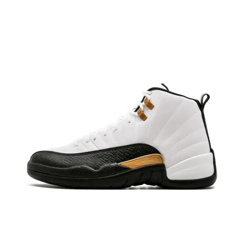 Jordan Air Jordan 12 Retro High Top Винтажные баскетбольные кроссовки Мужские Черный Белый