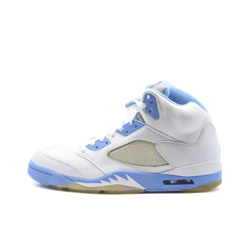 Jordan Air Jordan 5 Retro Motorsports High Top Винтажные баскетбольные кроссовки Мужские Белый Синий