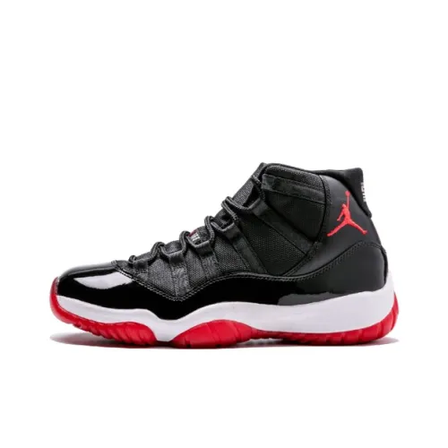 Jordan Air Jordan 11 Playoff 'Темно-красный' 2012 MID Топ Винтажные баскетбольные кроссовки Мужской Черный Красный