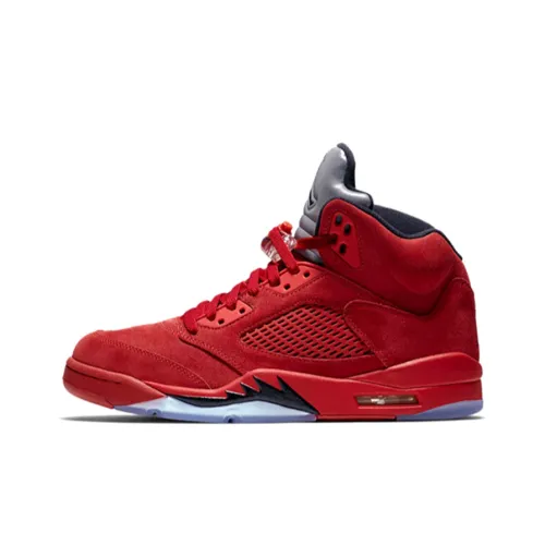 Jordan Air Jordan 5 Retro Red Suede High Top Vintage Баскетбольные Кроссовки Мужские Red