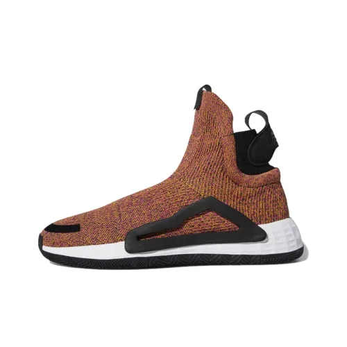 Adidas N3xt L3V3L Амортизация Высокий Топ Винтажные Баскетбольные Кроссовки Мужские Красный Желтый