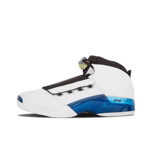 Jordan Air Jordan 17 OG Wizards Home Mid Top Винтажные баскетбольные кроссовки Мужские Белый Синий