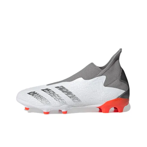 Adidas Predator Freak .3 FG Твердый грунт противоскользящее и абразионное покрытие футбольные бутсы мужской белый серый