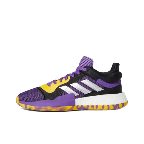 Adidas Marquee Boost Brandon INGRAM Shock Absorbers Slip-resistant Low Top Vintage Basketball Shoes Men's Purple