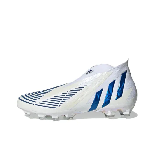 Adidas Predator Edge+ AG Искусственная трава Устойчивая к истиранию Футбольные бутсы Мужские Белый Синий