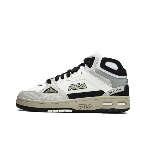 FILA FUSION Teratach MID Топ Винтажные баскетбольные кроссовки Мужской Белый черный