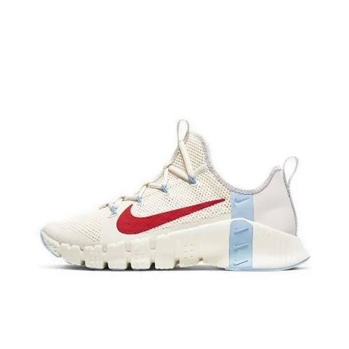 Nike Free Metcon Амортизаторы Шок Устойчивость к Сцеплению Низкий Топ Кроссовки для тренировок Женские Белые Синие