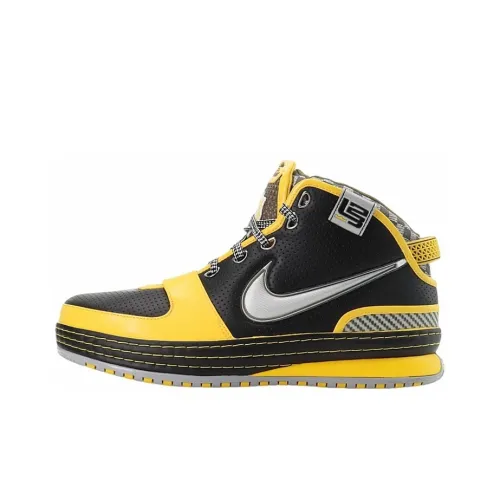 Nike Lebron 6 Taxi Anti-slip Легкий Высокий Топ Винтажные Баскетбольные Кроссовки Мужские Черные Желтые