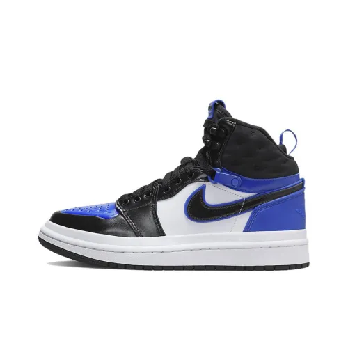 Jordan Air Jordan 1 Acclimate Royal Палец Устойчивый к Износу Высокий Топ Винтажные Баскетбольные Кроссовки Женские Черный Синий