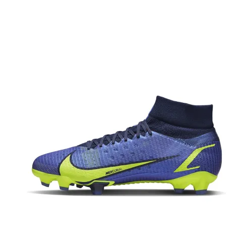 nike FG Твердый грунт Природная трава Амортизаторы Slip-resistant Abrasion-resistant Футбольные бутсы Мужской Синий Зеленый