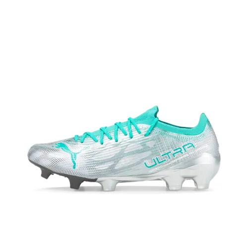 PUMA Mercedes Amg AG Искусственная трава FG Твердый грунт Искусственные шипы Естественная трава Футбольные бутсы Мужской Серебристо-синий