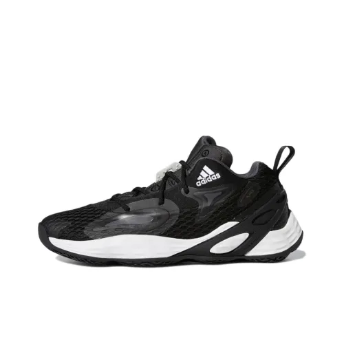 Adidas Exhibit A Износостойкий Дышащий Низкий Топ Винтажные Баскетбольные Кроссовки Мужские Черный Белый