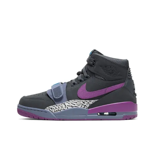 Джордан Legacy 312 High Топ Винтажные Баскетбольные Кроссовки Мужские Серый Фиолетовый