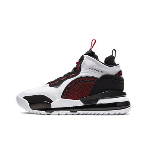 Джордан Aerospace 720 Амортизаторы Нижняя юбка Резистентный Высокий Топ Винтажные баскетбольные кроссовки Мужской Белый Красный