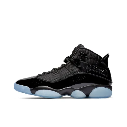 Jordan Air Jordan 6 Кольца Black Ice Shock Absorbers Нижняя юбка Resistant MID Топ Винтажные баскетбольные кроссовки Мужской Black Ice