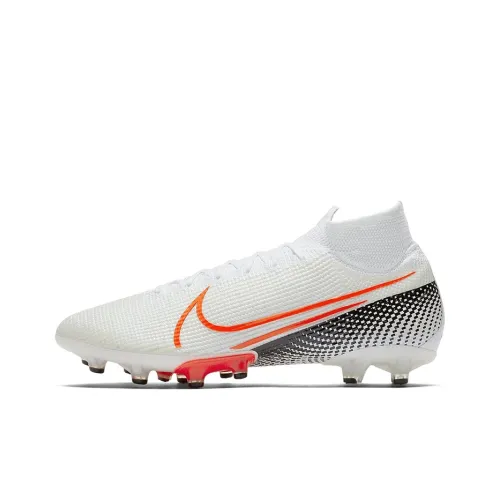 Nike Mercurial Superfly 7 AG Искусственная трава Противоскользящие Устойчивые к истиранию Футбольные бутсы Мужские Белый Оранжевый