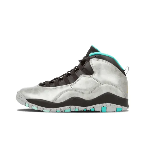 Jordan Air Jordan 10 Retro LADY LIBERTY MID Топ Винтажные баскетбольные кроссовки Женские Серый Зеленый