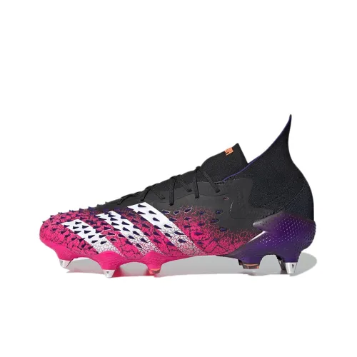 Adidas Predator Freak.1 Мягкая трава Ботинки Устойчивые к истиранию Футбольные бутсы Мужской Черно-розовый