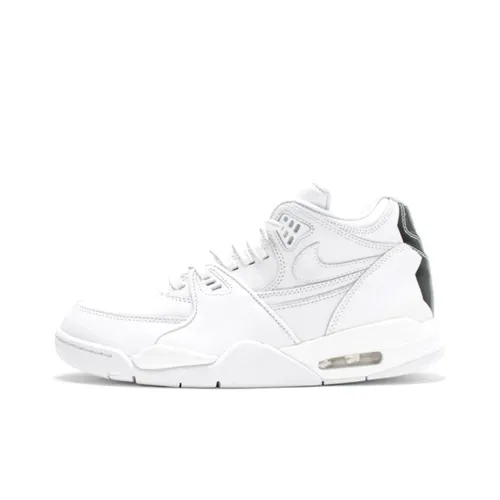 Nike Air Pilot 89 Le QS 'Triple White' Амортизация MID Топ Винтажные баскетбольные кроссовки Мужской Белый