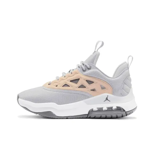 Джордан Maxin 200 Slip-on Устойчивый к истиранию Легкий Низкий Топ Кроссовки для тренировок Женские Серый Белый