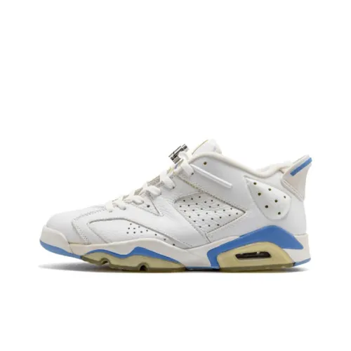 Jordan Air Jordan 6 Retro Low University Амортизация MID Топ Винтажные баскетбольные кроссовки Мужской Белый Синий