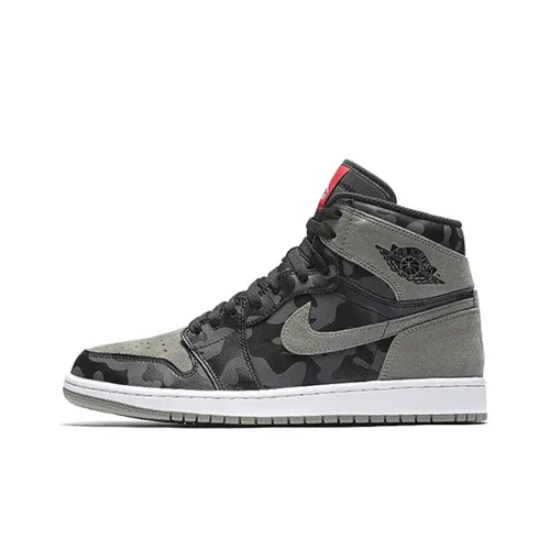 Jordan Air Jordan 1 Ретро High CAMO 3M Shadow High Топ Винтажные баскетбольные кроссовки Мужской Черный Серый