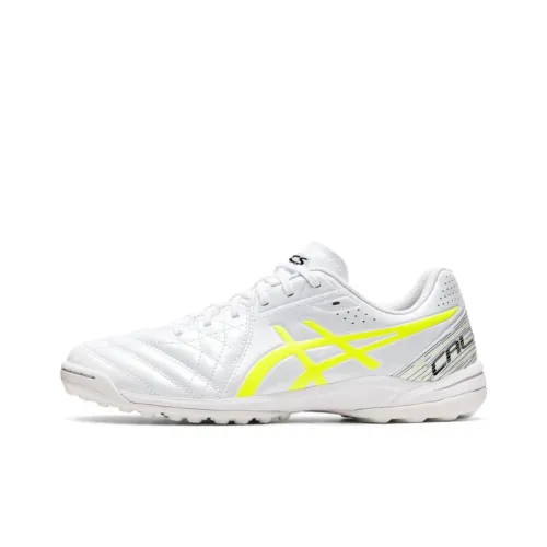 Asics Calcetto TF Шипы Футбольные бутсы Мужской Белый Желтый