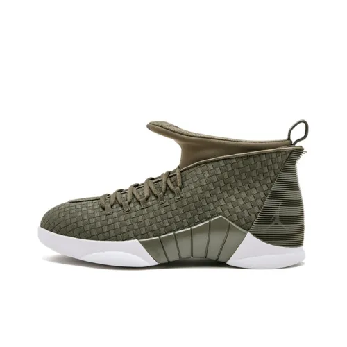 PSNY x Jordan Air Jordan 15 Retro Non Slip Легкий MID Топ Винтажные баскетбольные кроссовки Мужской Зеленый