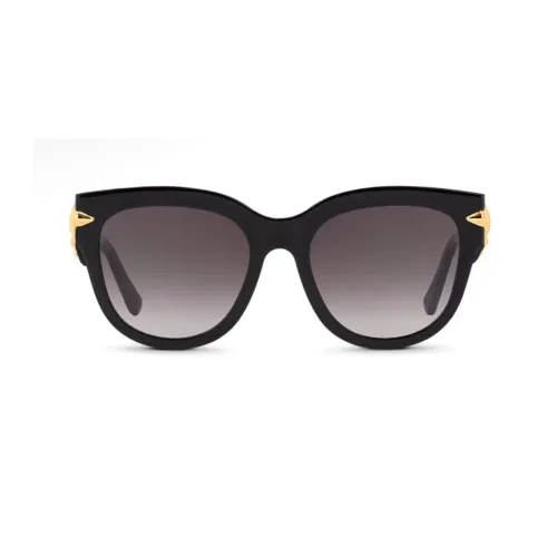 LOUIS VUITTON Пластина And Металл Нерегулярная форма Солнцезащитные очки Женские Черный золотой