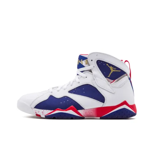 Jordan Air JORDAN 7 Ретро Tinker Alternate High Топ Винтажные баскетбольные кроссовки Унисекс Синий Белый