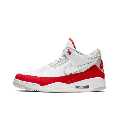 Jordan Air Jordan 3 Tinker MID Топ Винтажные Баскетбольные Кроссовки Унисекс Белый Красный