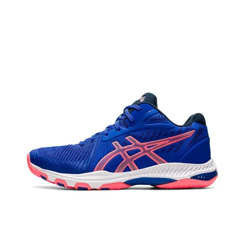 Asics Netburner Ballistic FF 2 Low Топ Винтажные Баскетбольные Кроссовки Унисекс Синий Розовый