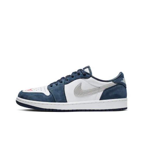 Jordan Air Jordan 1 SB Low Midnight Blue Low Top Винтажные баскетбольные кроссовки Мужской Marine Blue
